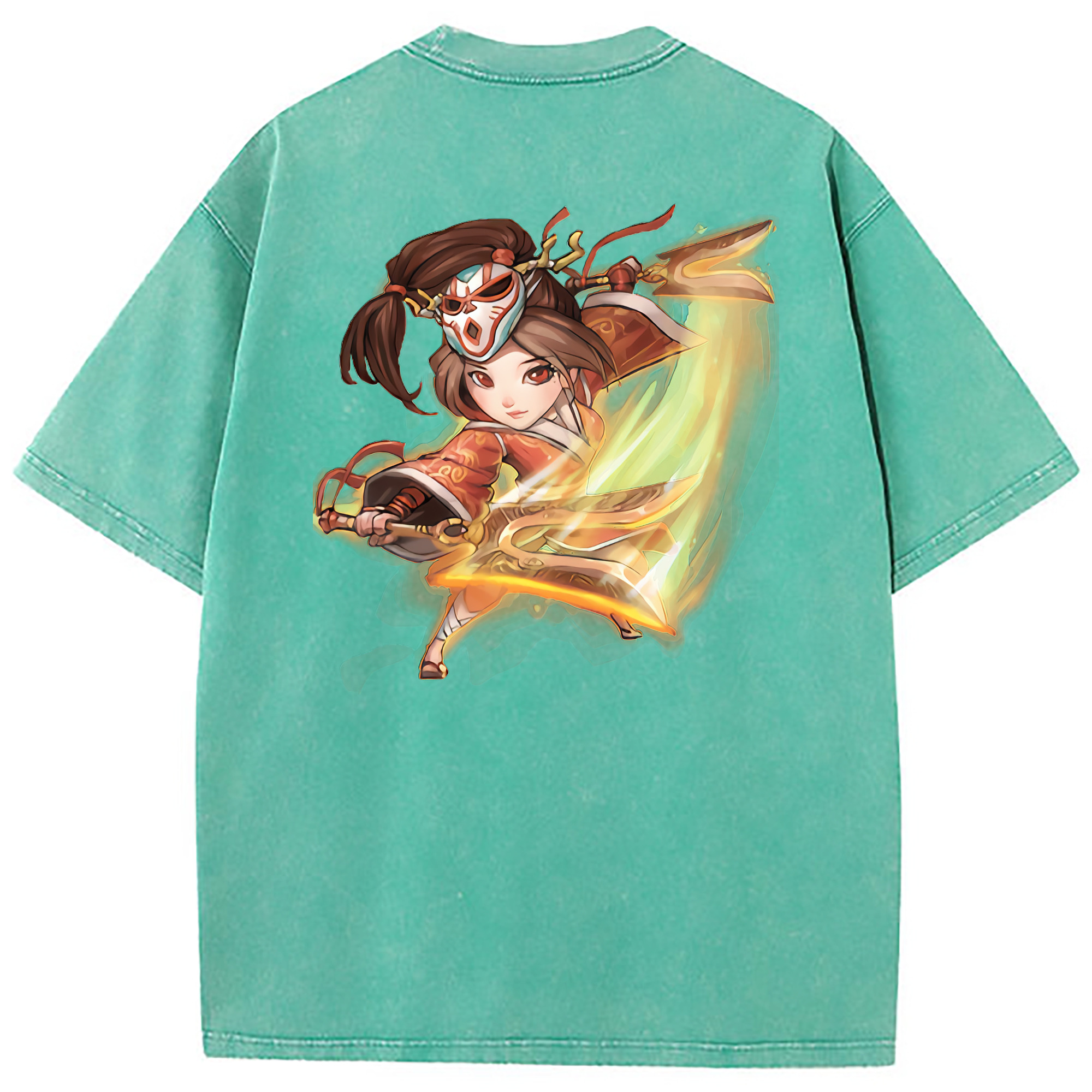 （画像用） リーグ・オブ・レジェンド League of Legends LOL 綿100% ヴィンテージ風 半袖Tシャツ（背面プリント）